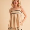 Bali Rickrack Trim Cami - Oat